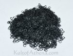 DRBM 1 kg Loose Chainmail Rings - Blackened Mild Steel Round Rings with Rivets - 18 gauge / 9 mm
