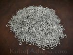 DRNA 1 kg Loose Aluminum Chainmail Rings - Round Ring with Rivets - 16 Gauge / 10 mm - Dome Riveted