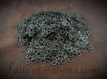 DFNT 1 kg Loose Titanium Chainmail Rings - Flat Rings with Rivets 18 Gauge / 9mm - Riveted