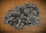 WFNM 1 kg Loose Chainmail Rings - Mild Steel Flat Rings with Rivets 17 Gauge / 9 mm - Wedge Riveted