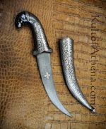 Damascus and Koftgari Inlay Indian Dagger