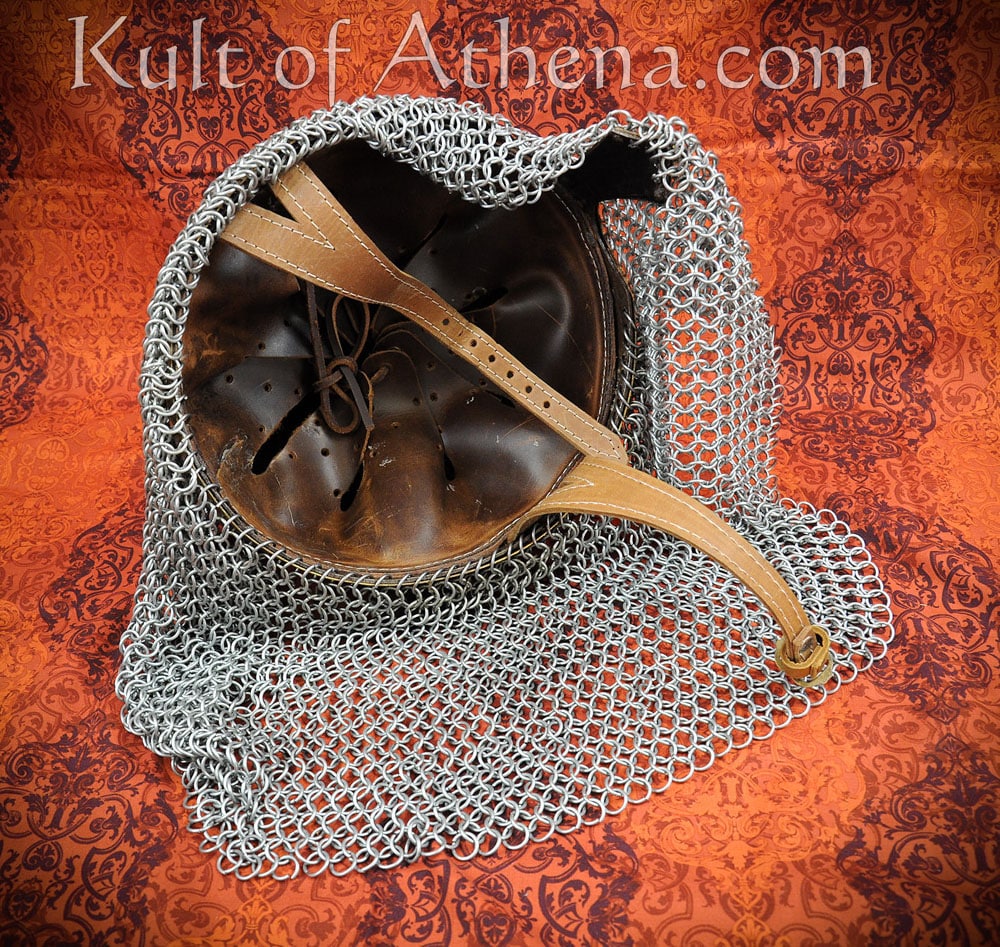 Russian Medieval Boyar Helm with Chain Mail Camail