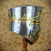 13th Century Great Pot Helm with Brass Crown and Cross