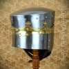 13th Century Great Pot Helm with Brass Crown and Cross