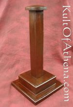Wooden Square Base Helmet Stand