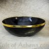 Horn Bowl with Brass Trim