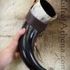Large Drinking Horn with Leather Belt Frog