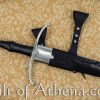 Leather Sword Frog with Hanging Belt Loops - Black