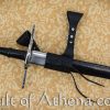 Leather Sword Frog with Hanging Belt Loops - Black