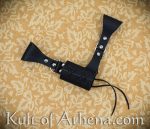 Leather Sword Frog with Hanging Belt Loops - Black