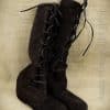 Medieval Suede Leather Boots with Hard Leather Soles