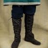 Medieval Suede Leather Boots with Hard Leather Soles