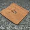 Large Brown Suede Leather Belt Pouch