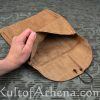 Large Brown Suede Leather Belt Pouch