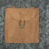 Large Brown Suede Leather Belt Pouch