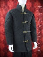 Front Buckled Gambeson with Open Armpit Design - Black