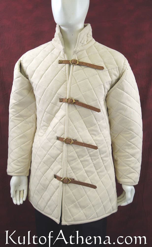 Front Buckled Gambeson with Open Armpit Design - Natural