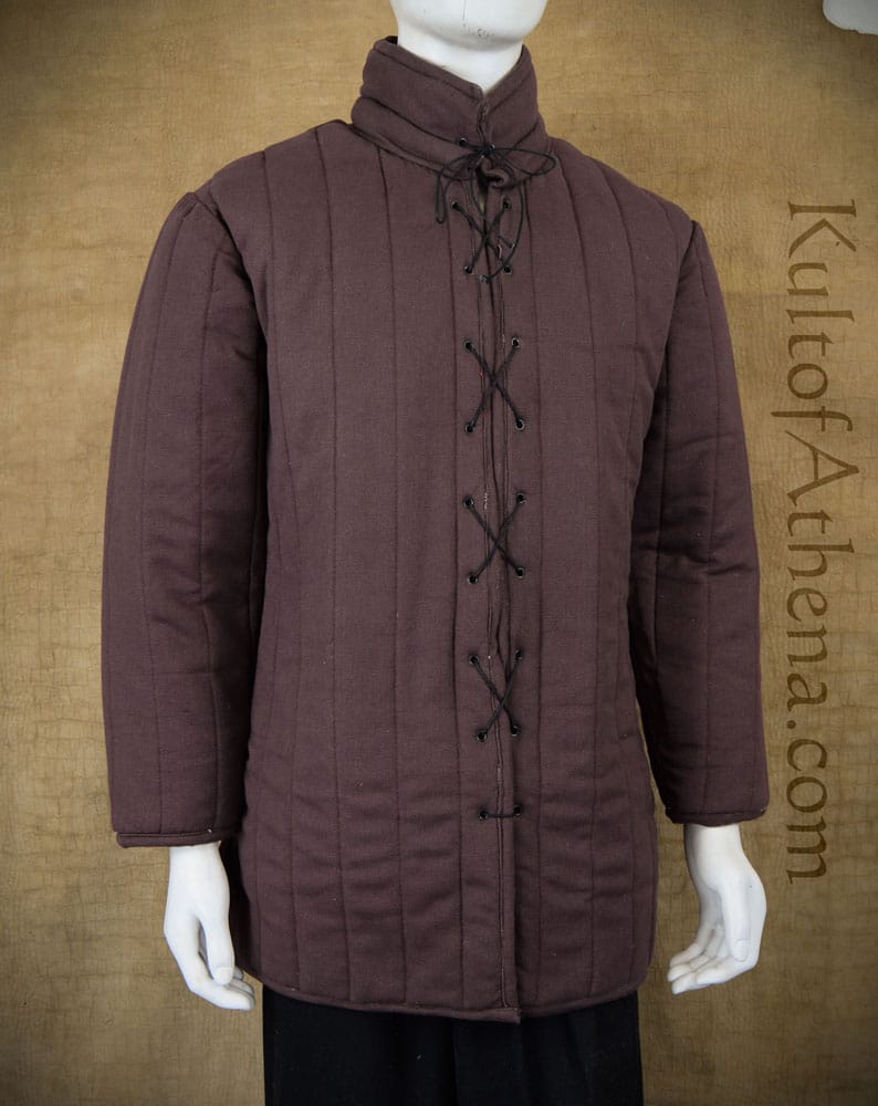 Laced-Front Gambeson - Brown