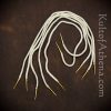 Brass Aiglets with Natural Cord - 21'' - Set of 5