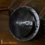 Conical Shield Boss - 16 Gauge - Hand Hammered Finish