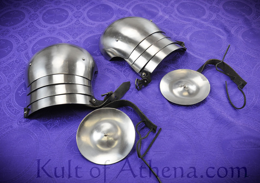 14th-15th Century Pauldron's with Rondels - 16 Gauge