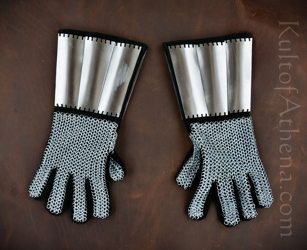 BRZM Chainmail and Splinted Plate Gauntlets - Size XL