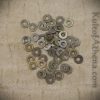 Antiqued Brass Washers for Riveting - Set of 50