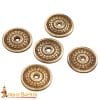 Brass Laurel-Leaf Medallions - Set of 10