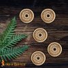 Brass Laurel-Leaf Medallions - Set of 10