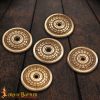 Brass Laurel-Leaf Medallions - Set of 10