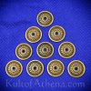 Brass Laurel-Leaf Medallions - Set of 10