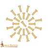 Brass Mushroom Head Rivets - Set of 25