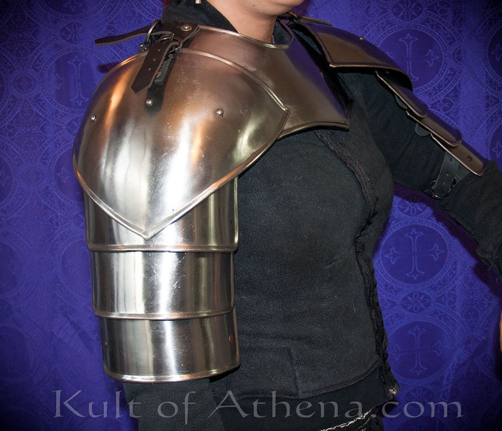 Lord of Battles - Women's Pauldrons - 20 Gauge Steel