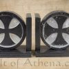 Carved Soapstone Bookends - Cross of the Knightly Orders