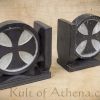 Carved Soapstone Bookends - Cross of the Knightly Orders