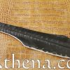 Battle Worn Fantasy Spartan Sword with Black Leather Scabbard - 18 1/2'' Blade