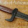 Battle Worn Fantasy Spartan Sword with Black Leather Scabbard - 18 1/2'' Blade