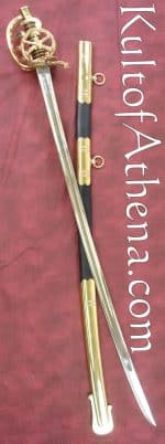 French Napoleonic Artillery Officer's Sword - leather scabbard