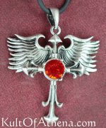 Winged Gothic Cross Pendant