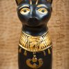 Ebony and Gold Bastet Statue