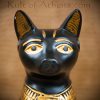 Ebony and Gold Bastet Statue