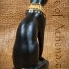 Ebony and Gold Bastet Statue