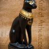 Ebony and Gold Bastet Statue