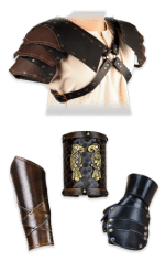 Leather Pauldrons, Arms & Bracers