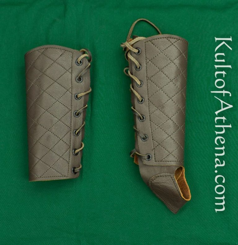 Archer's Leather Gauntlets For LeftHanded Archer Brown