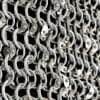 Aluminum Half-Sleeve Haubergeon - Dome Riveted Round Rings and Alternating Flat Rings - Lord of Battles - Image 2