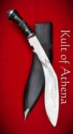 Steel Blade Gurkha Khukuri with Aluminum Fittings