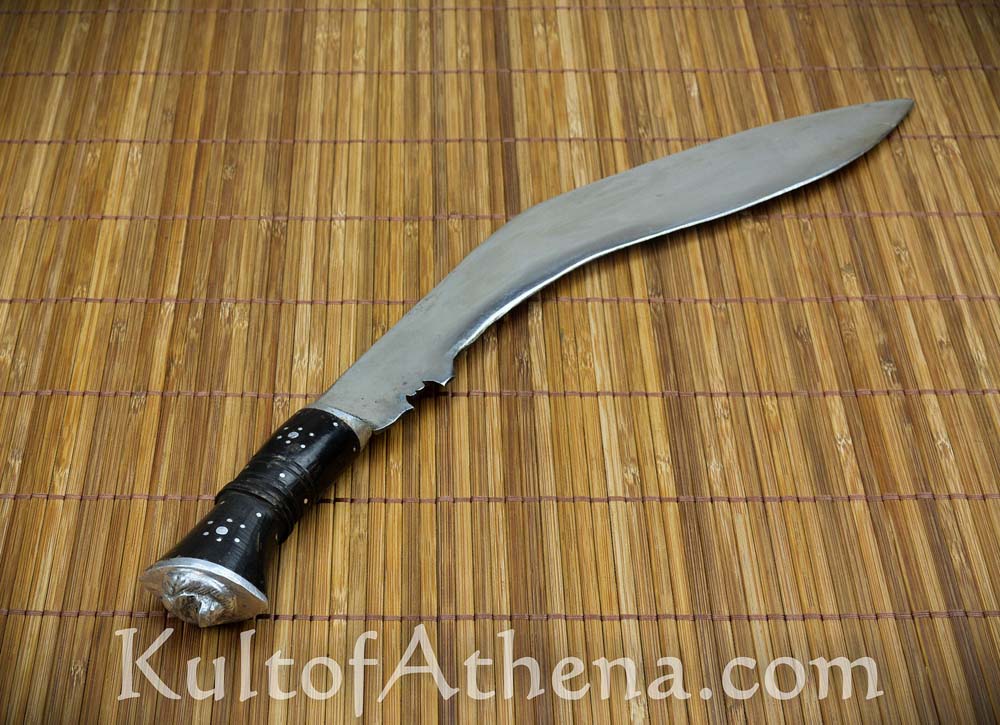 Steel Blade Gurkha Khukuri with Aluminum Fittings