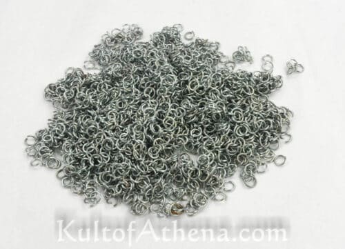 BRZM - 1 kg Loose Chainmail Rings - Zinc Coated Mild Steel - 16 Gauge / 8 mm - Butted