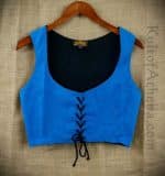 Blue and Black Laced Bodice - Medium - Close Out